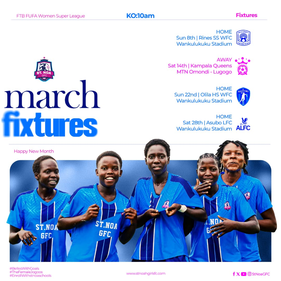 Our March 2026 fixtures